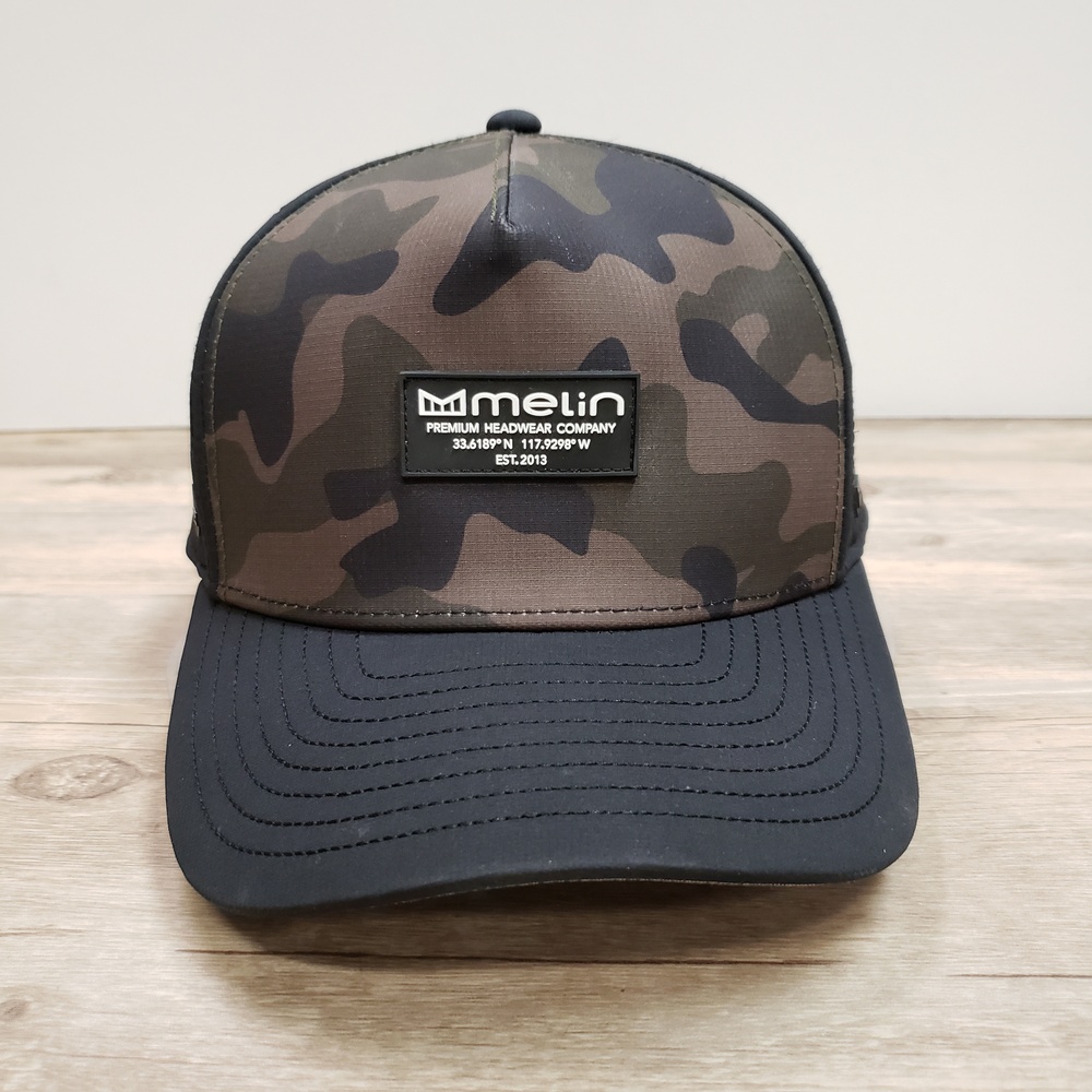 Melin Odyssey Hydro Hat Cap Snapback Mens One Size Green Camo Water Resistant